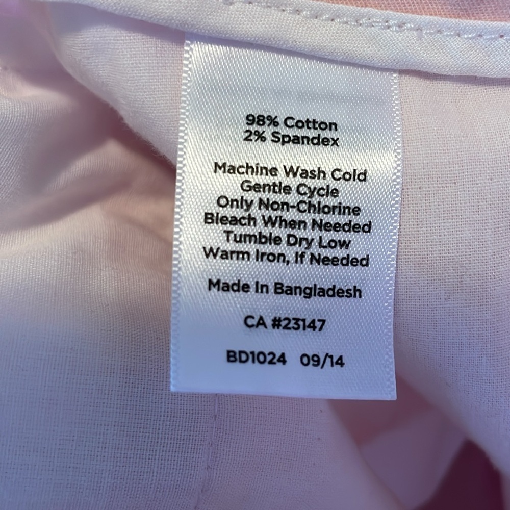 Talbots 10 light pink walking shorts front/back pockets cotton/spandex feminine - Picture 3 of 9